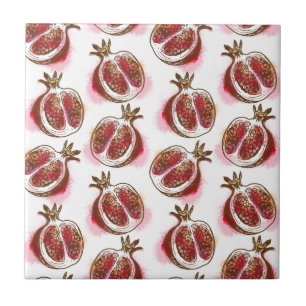 Pattern with pomegranate tile