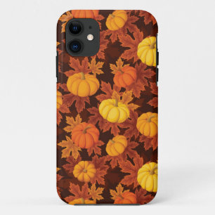 Pattern with pumpkins and autumn maple Case-Mate iPhone case