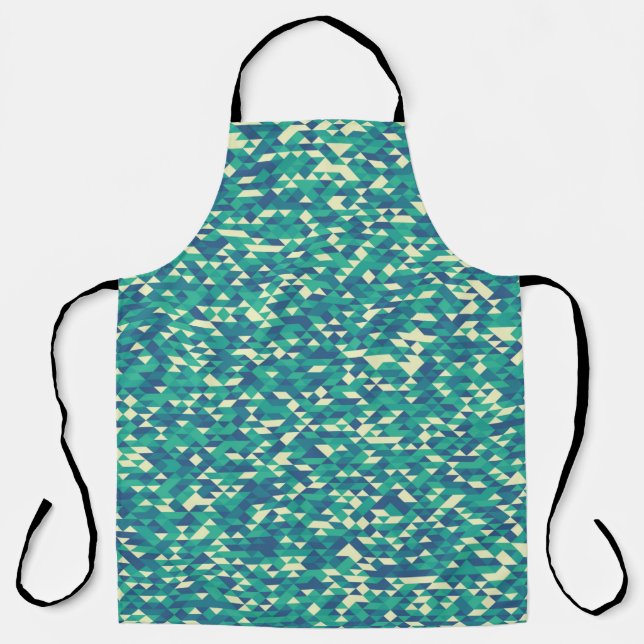 Pattern with random coloured Diamonds Generative A Apron (Front)