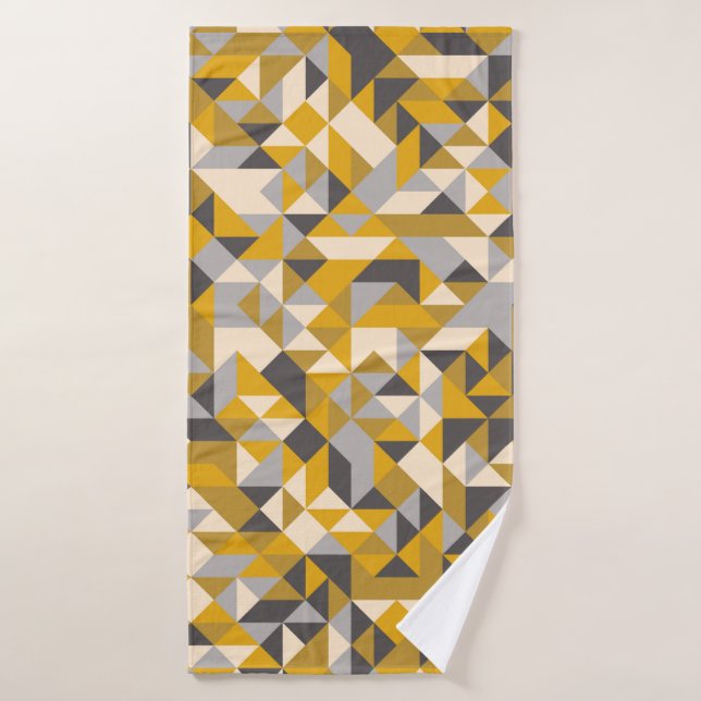 Pattern with random coloured Diamonds Generative A Bath Towel (Bath Towel)