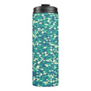Pattern with random coloured Diamonds Generative A Thermal Tumbler