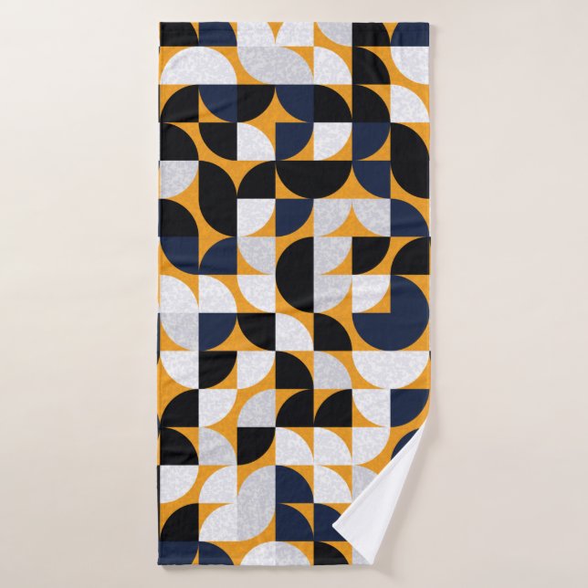 Pattern with random coloured triangles Generative  Bath Towel (Bath Towel)