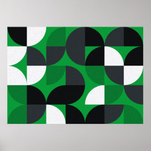 Pattern with random coloured triangles Generative  Poster