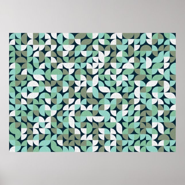 Pattern with random coloured triangles Generative  Poster (Front)
