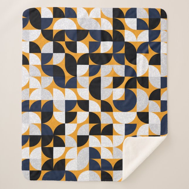 Pattern with random coloured triangles Generative  Sherpa Blanket (Front)