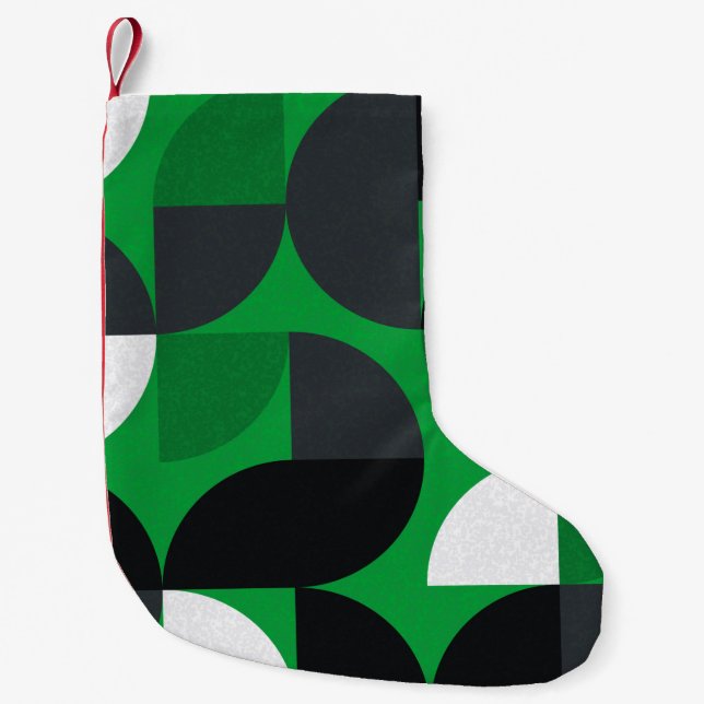 Pattern with random coloured triangles Generative  Small Christmas Stocking (Front)