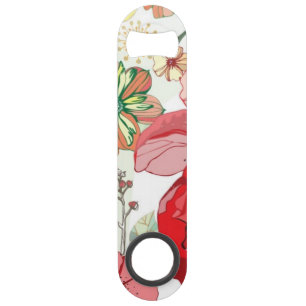 Pattern with red flowers
