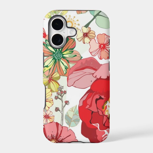 Pattern with red flowers (Back)