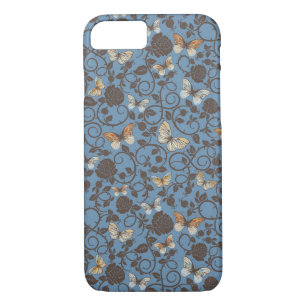 pattern with roses and butterfly Case-Mate iPhone case