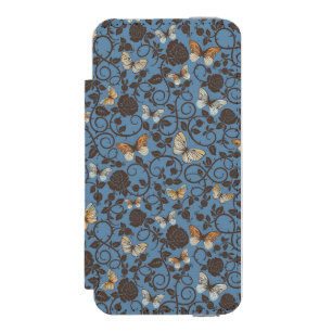 pattern with roses and butterfly incipio watson™ iPhone 5 wallet case