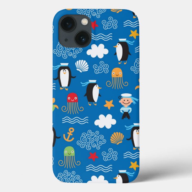 pattern with sea theme Case-Mate iPhone case (Back)