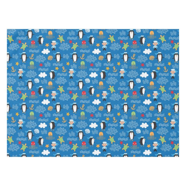 pattern with sea theme tablecloth (Front (Horizontal))