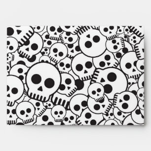 Pattern with skulls envelopes