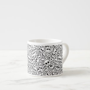 Pattern with skulls espresso cup