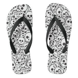 Pattern with skulls jandals