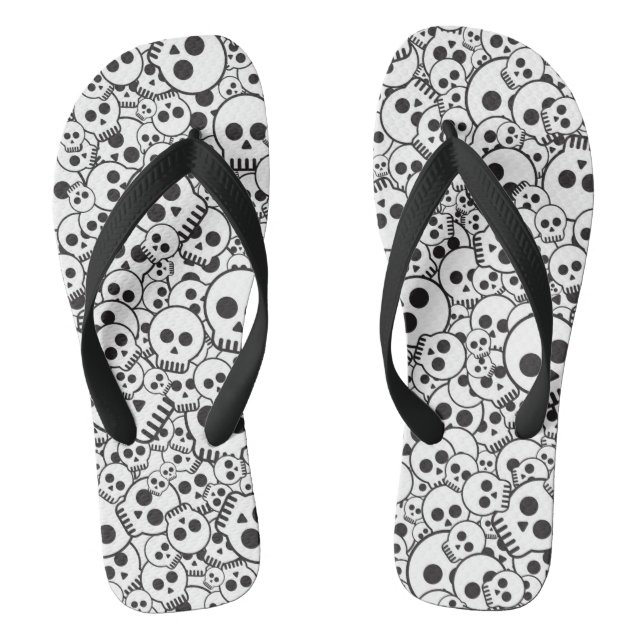 Pattern with skulls jandals (Footbed)