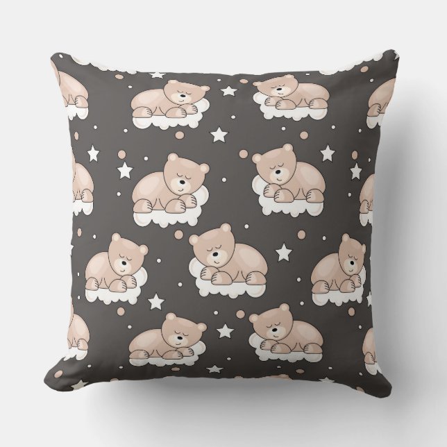 pattern with small bear sleeping cushion (Front)