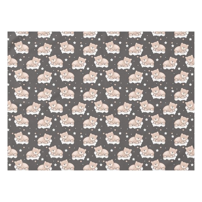 pattern with small bear sleeping tablecloth (Front (Horizontal))