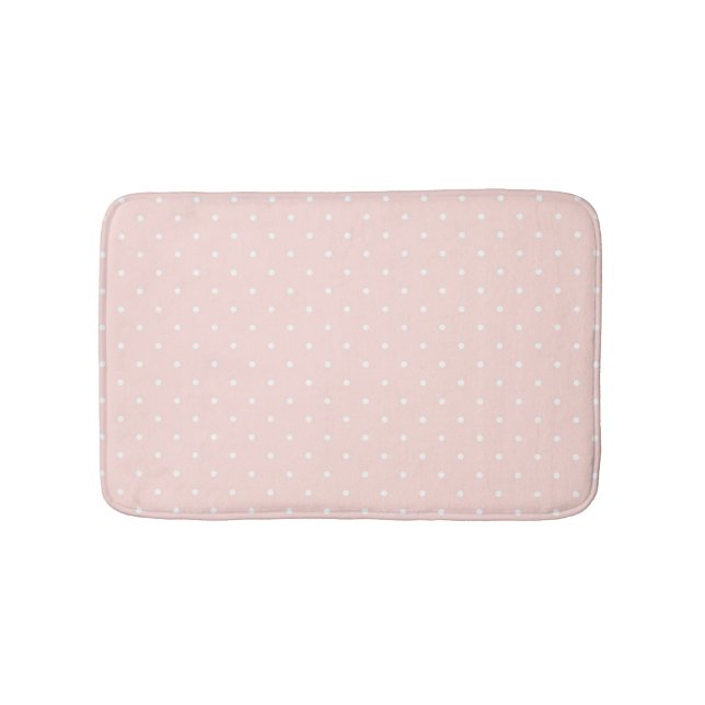 Pattern with white polka dots 2 bath mat (Front)