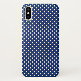Pattern with white polka dots 2 iPhone x case