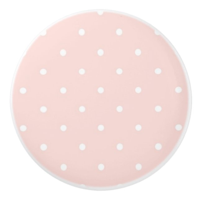 Pattern with white polka dots 2 ceramic knob (Front)
