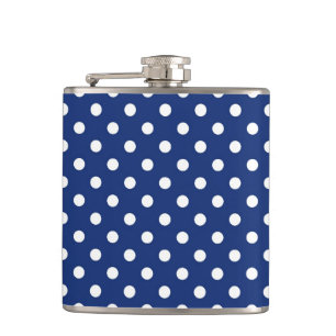 Pattern with white polka dots 2 hip flask