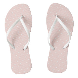 Pattern with white polka dots 2 jandals