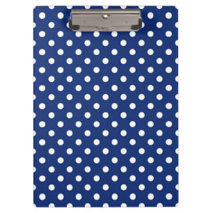 Pattern with white polka dots clipboard