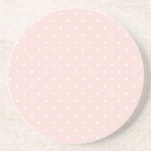 Pattern with white polka dots coaster (Front)