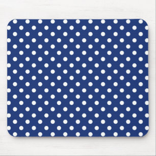 Pattern with white polka dots mouse pad