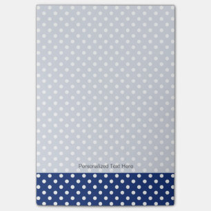 Pattern with white polka dots post-it notes