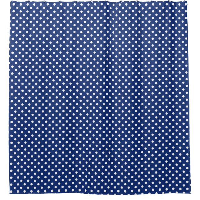 Pattern with white polka dots shower curtain (Front)