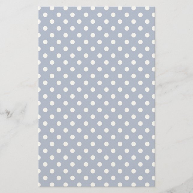 Pattern with white polka dots stationery (Front)