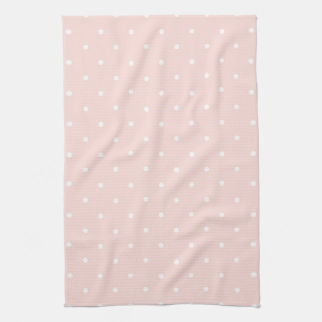 Pattern with white polka dots tea towel (Vertical)