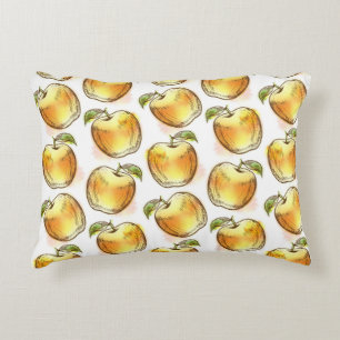 Pattern with yellow apple decorative cushion