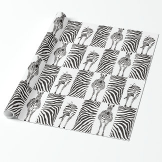 Pattern zebras wrapping paper
