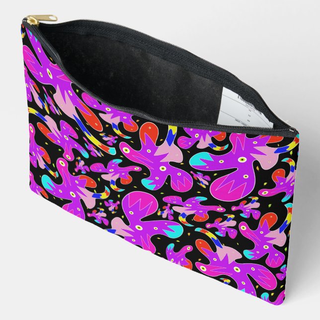 Patterned Accessory Pouch (Open)