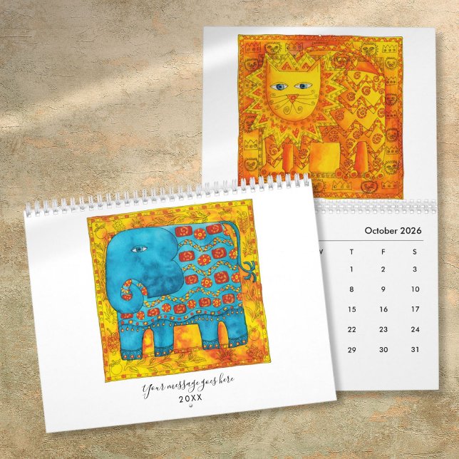 Patterned Animals Watercolour Art Calendar (Patterned Animals Watercolour Art Calendar)