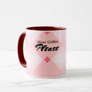 Patterned Background Geometric Shape Pink Red Mug