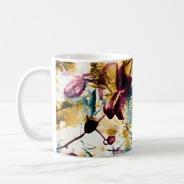 Patterned batik fabric suitable as backgroundabstr coffee mug (Left)