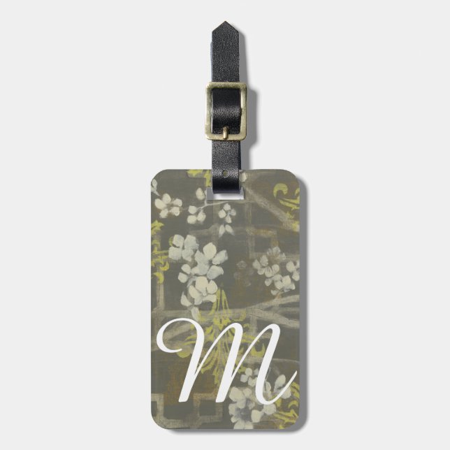 Patterned Blossom Branch I Luggage Tag (Front Vertical)