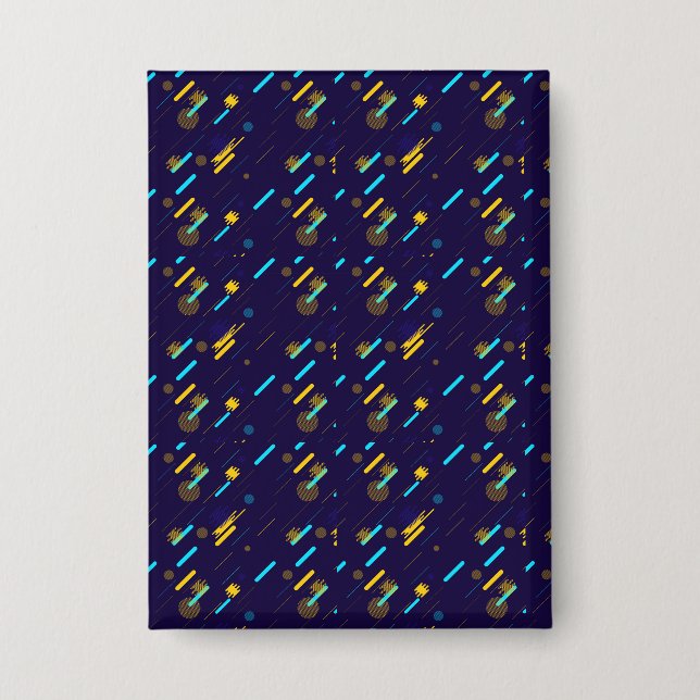 Patterned canvas and clock with a colorful  (Front)