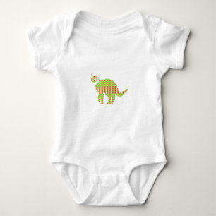 Patterned Cat Baby Bodysuit