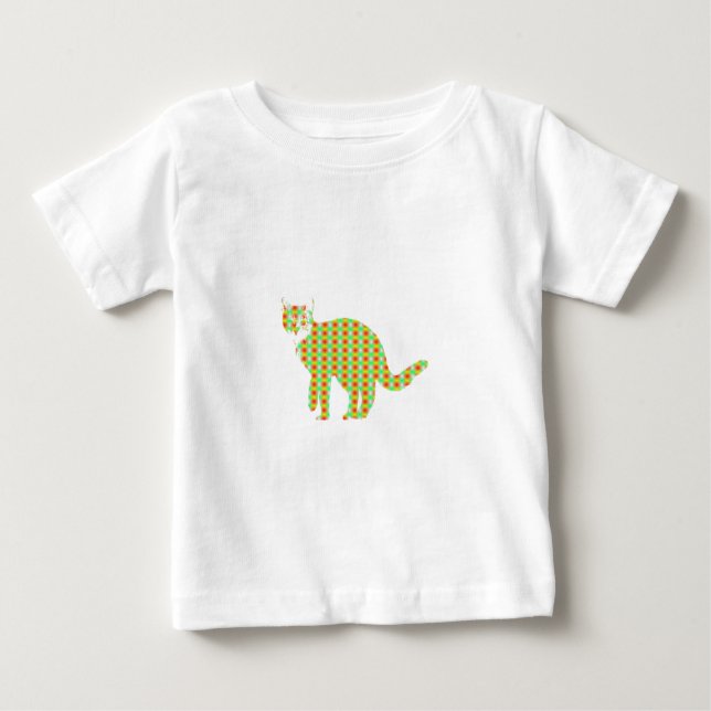 Patterned Cat Baby T-Shirt (Front)