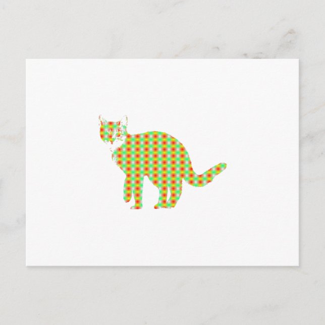 Patterned Cat Postcard (Front)