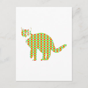 Patterned Cat Postcard