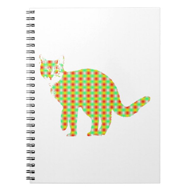 Patterned Cat Spiral Notebook (Front)