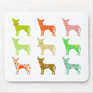 patterned-chihuahuas mouse pad