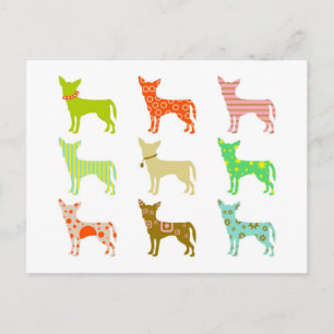 patterned-chihuahuas postcard
