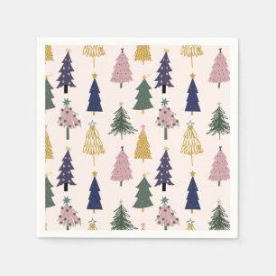 Patterned Christmas tree, Christmas Napkin